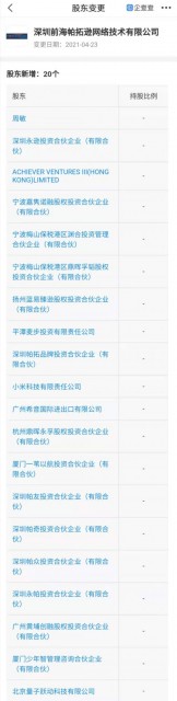 小米、字节跳动关联企业投资帕拓逊,后者致力于国际电子商务营销