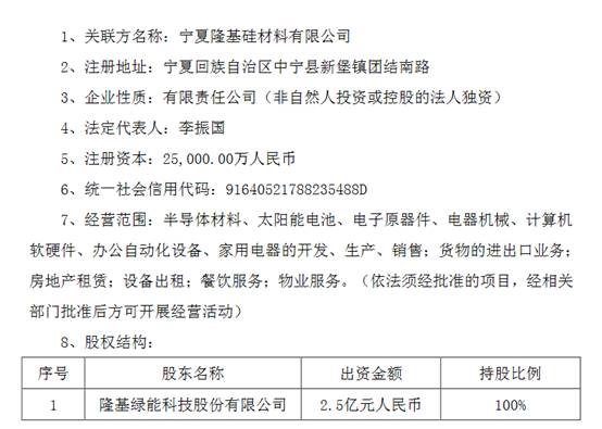 中晶科技拟向隆基购买厂房与单晶硅生产设备