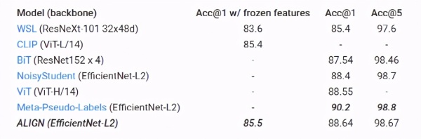 过半作者是华人!Google Research图像表征模型ALIGN霸榜ImageNet