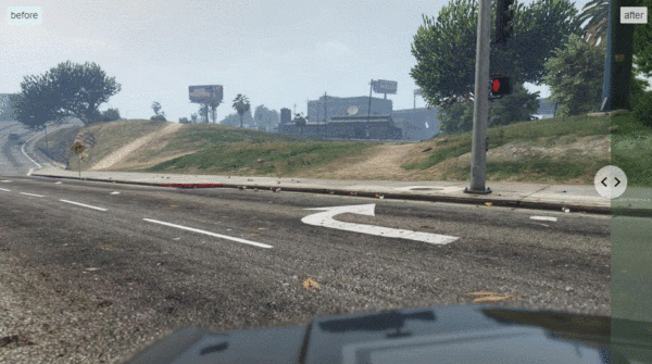 玩GTA5吗？高清真人版那种，英特尔新模型将3D渲染图变逼真图片