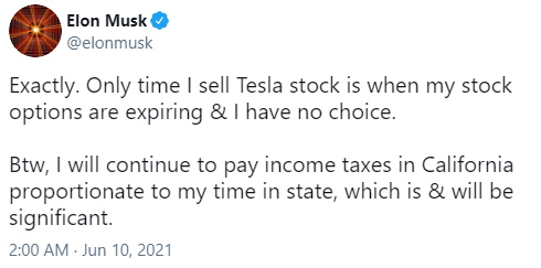 马斯克回应漏税指控:不从特斯拉领工资 按规定交税中