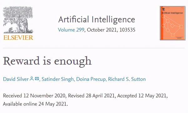 实现AGI,强化学习就够了?Sutton:奖励机制足够实现各种目标
