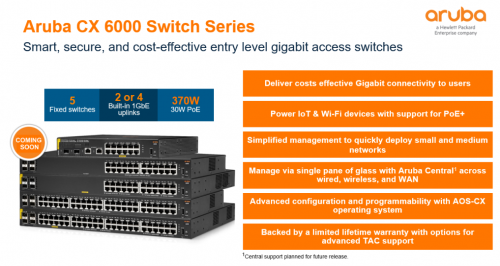 Aruba ESP升级Aruba Central 推出全新边缘交换机