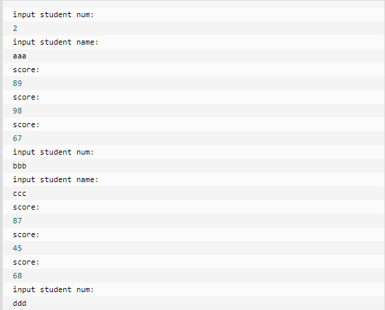 云计算开发：Python练习实例-输出5个学生的数据记录