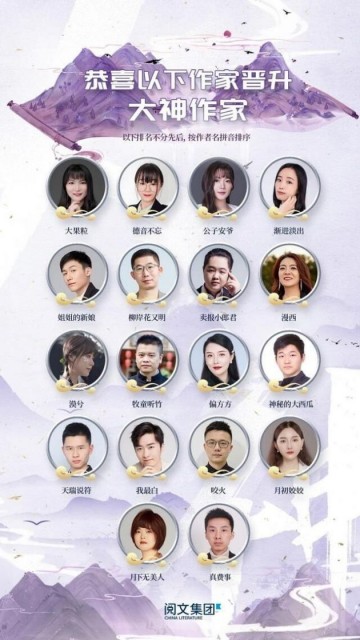阅文发布网络文学作家指数和2021“白金大神”名单