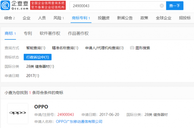 OPPO诉争OPPO商标终审败诉