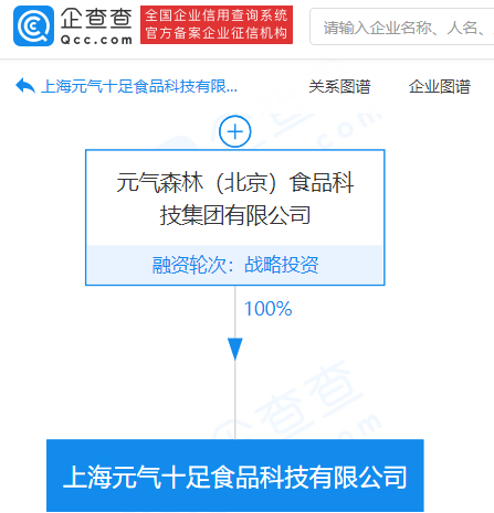 元气森林投资京优教育，后者更名为元气十足食品公司