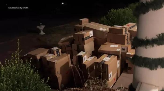 无语!中国卖家为了清库存给美国一名女子寄了100多个亚马逊包裹